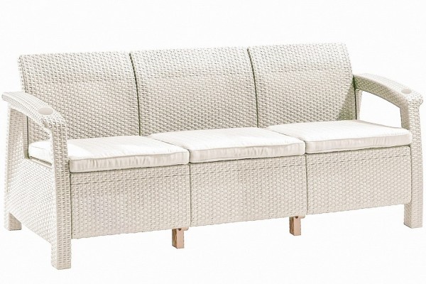 Трёхместный диван  Yalta Sofa 3 Seat белый купить в Челябинске