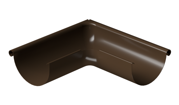 Угол внешний 90° D125 Döcke STAL PREMIUM Каштан, (RAL 8017) купить в Челябинске