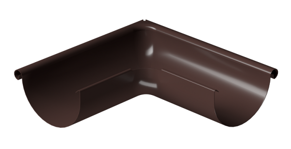 Угол внешний 90° D125 Döcke STAL PREMIUM Шоколад, (RAL 8019) купить в Челябинске