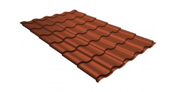 Металлочерепица кредо GL 0,5 GreenСoat Pural RR 750 кирпично-красный (RAL 8004 терракота) купить в Челябинске