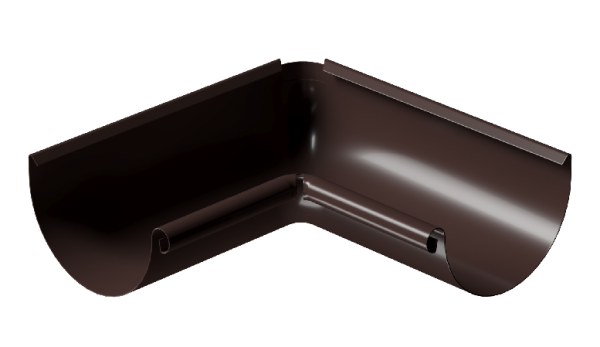 Угол внутренний 90° D125 Döcke STAL PREMIUM Шоколад, (RAL 8019) купить в Челябинске