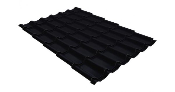 Металлочерепица классик GL 0,5 Velur20 RAL 9005 черный купить в Челябинске