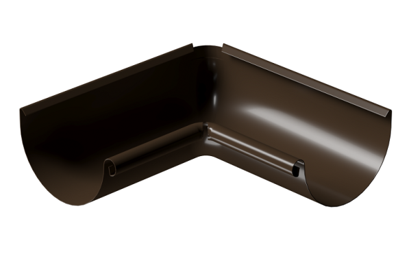 Угол внутренний 90° D125 Döcke STAL PREMIUM Каштан, (RAL 8017) купить в Челябинске
