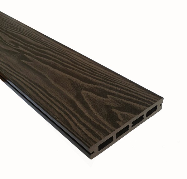 Террасная доска из ДПК Terrapol Смарт 3D Пустотелая с пазом Венге Соренто купить в Челябинске