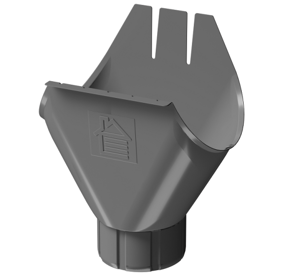 Воронка желоба D125 Döcke STAL PREMIUM Графит, (RAL 7024) купить в Челябинске