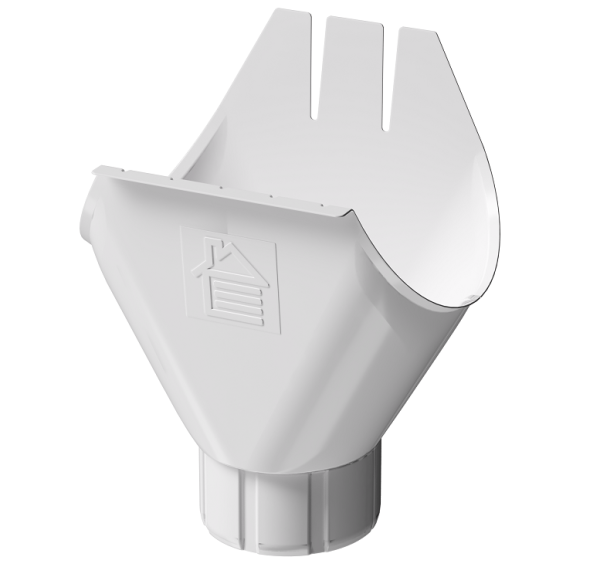 Воронка желоба D125 Döcke STAL PREMIUM Пломбир, (RAL 9010) купить в Челябинске