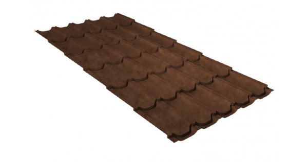 Металлочерепица квинта плюс GL 0,5 Safari Twincolor Brown купить в Челябинске