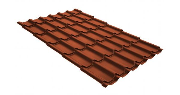 Металлочерепица классик GL 0,5 GreenCoat Pural RR 750 кирпично-красный (RAL 8004 терракота) купить в Челябинске