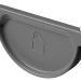 Заглушка желоба D125 Döcke STAL PREMIUM Графит, (RAL 7024) купить в Челябинске