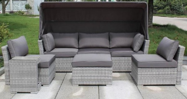 Диван-Трансформер AFINA плетеный из иск. ротанга AFM-320G Grey купить в Челябинске