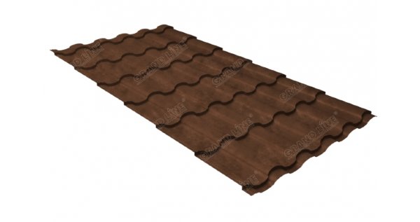 Металлочерепица кредо GL 0,5 Safari Twincolor Brown купить в Челябинске