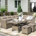 Комплект мебели AFINA плетеной из иск. ротанга AFM-307B Beige купить в Челябинске