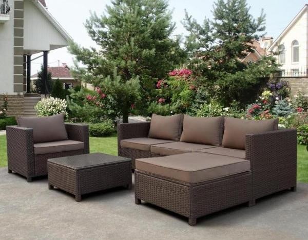 Комплект мебели AFINA плетеной из иск. ротанга YR821A Brown/Beige купить в Челябинске