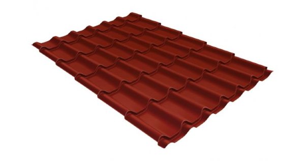 Металлочерепица классик GL 0,5 Velur20 RAL 3009 оксидно-красный купить в Челябинске