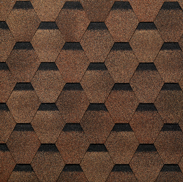 Гибкая черепица EURASIA Docke, Коллекция ШЕСТИГРАННИК Светло-коричневый купить в Челябинске