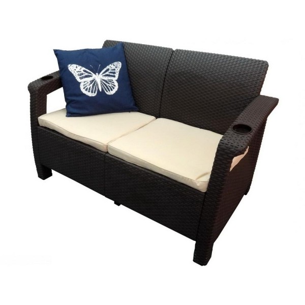 Двухместный диван Yalta Sofa Seаt венге купить в Челябинске