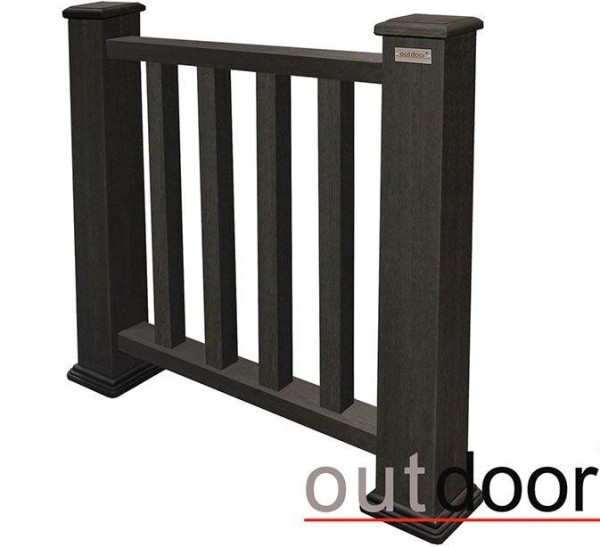 Ограждение из ДПК Outdoor Классик 3D STORM чёрный купить в Челябинске