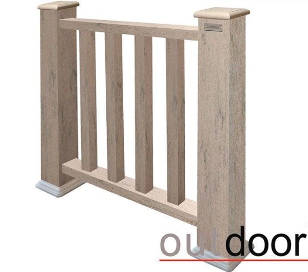 Ограждение из ДПК Outdoor Классик 3D STORM серый микс купить в Челябинске