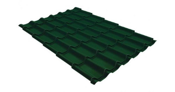 Металлочерепица классик GL 0,5 Velur20 RAL 6005 зеленый мох купить в Челябинске
