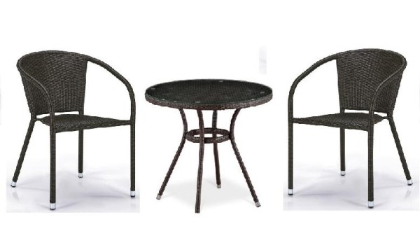 Комплект плетеной мебели AFINA из иск. ротанга Асоль-7 T282ANT/Y137C-W53 Brown 2Pcs купить в Челябинске