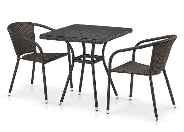 Комплект плетеной мебели AFINA из иск. ротанга T282BNT/Y137C-W53 Brown 2Pcs купить в Челябинске