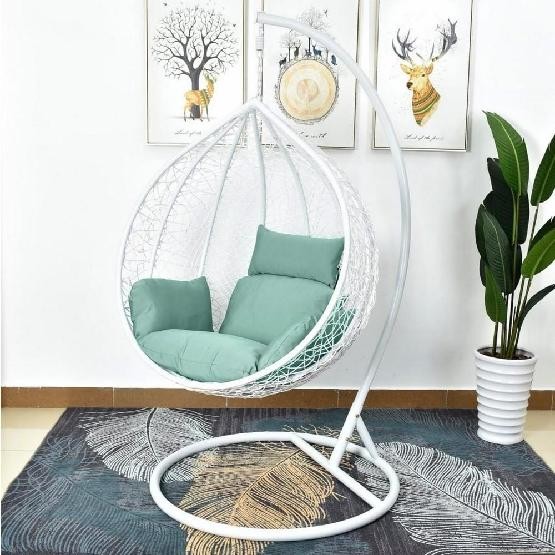 Кресло Подвесное из искусственного ротанга AFM-168A-L White/Green купить в Челябинске