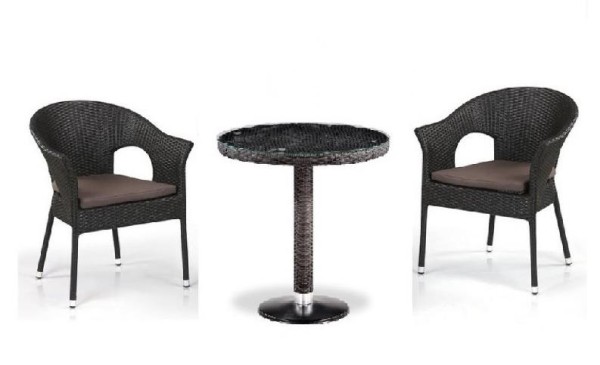 Комплект плетеной мебели AFINA из иск. ротанга T601/Y79A-W53 Brown 2Pcs купить в Челябинске