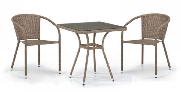 Комплект плетеной мебели AFINA из иск. ротанга T282BNT/Y137C-W56 Light Brown 2Pcs купить в Челябинске