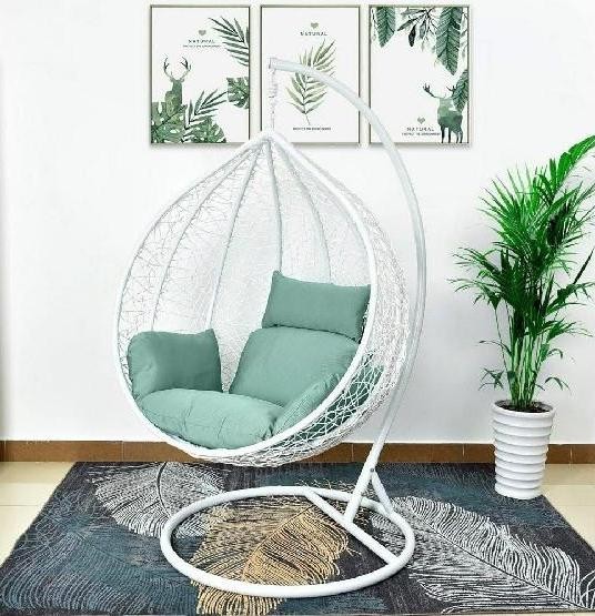 Кресло Подвесное из искусственного ротанга AFM-168A-XL White/Green купить в Челябинске