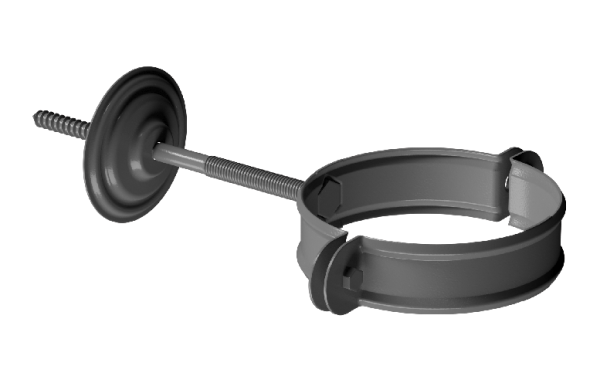 Хомут трубы D90 Döcke STAL PREMIUM Графит, (RAL 7024) купить в Челябинске