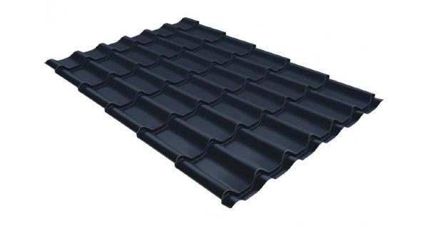 Металлочерепица классик 0,5 Satin RAL 7024 мокрый асфальт купить в Челябинске