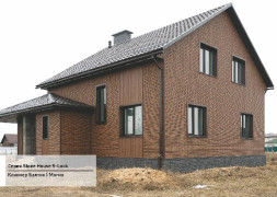Фасадная панель Ю-пласт Стоун Хаус S-Lock Клинкер Балтик магма