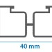 Лага алюминиевая KRONEX 40x15x3000 мм опорная Slim купить в Челябинске