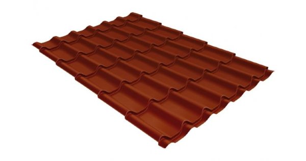 Металлочерепица классик 0,5 Satin RAL 8004 терракота купить в Челябинске