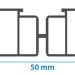 Лага алюминиевая KRONEX 50x25x3000 мм несущая купить в Челябинске