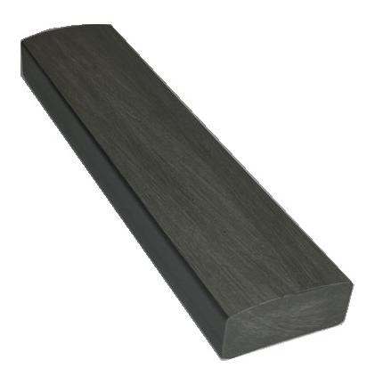 Лавочный брус Ecodecking Некст полнотелый брашированный 70х35 графит купить в Челябинске