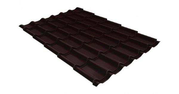 Металлочерепица классик 0,5 Satin RAL 8017 шоколад купить в Челябинске
