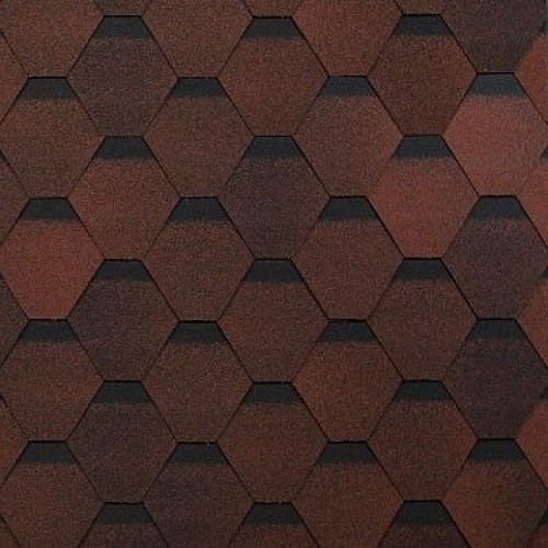 Гибкая черепица Shinglas, коллекция Оптима – Красный купить в Челябинске