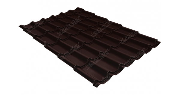 Металлочерепица классик GL 0,5 Quarzit RAL 8017 шоколад Metallic купить в Челябинске