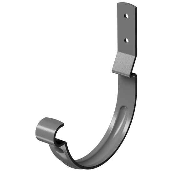 Карнизный крюк короткий (гнутый) D125 Döcke STAL PREMIUM Графит, (RAL 7024) купить в Челябинске