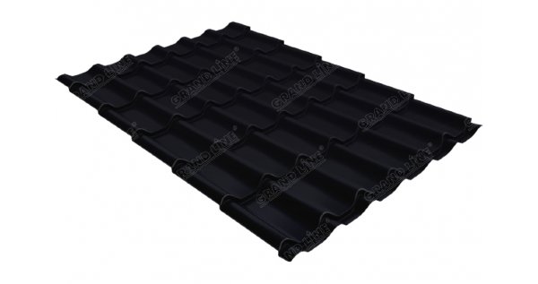 Металлочерепица классик 0,45 Drap RAL 9005 черный купить в Челябинске