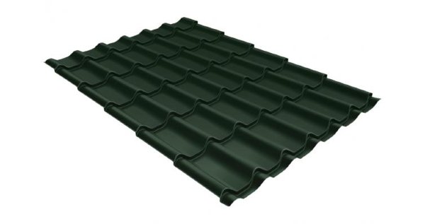 Металлочерепица классик 0,5 Satin RR 11 темно-зеленый купить в Челябинске