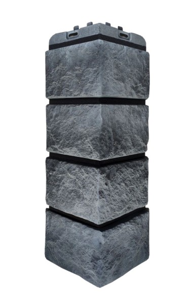 Угол наружный Grand Line Колотый Камень Антрацит, Шов чёрный купить в Челябинске